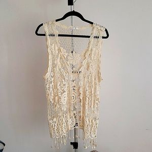 Rebellion  Vest  100 % cotton color cream